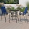 Flash Furniture 3 Piece Glass Bar Patio Table Set with 2 Barstools TLH-073H092H-NV-GG - alternate 1